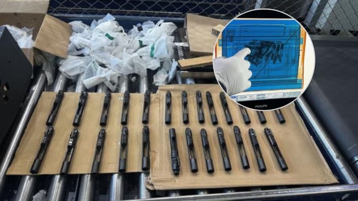 Incautan en El Dorado 25 cañones para armas ocultos en envío postal desde Miami con destino a Cali
