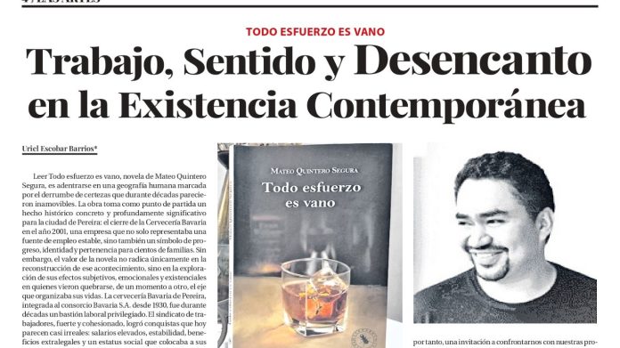 Trabajo, Sentido y Desencanto  en la Existencia Contemporánea