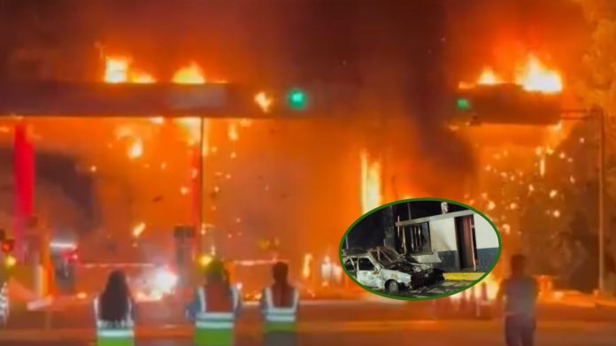 Incendio en el peaje Bicentenario entre Guaduas y Honda obligó al cierre total de la vía