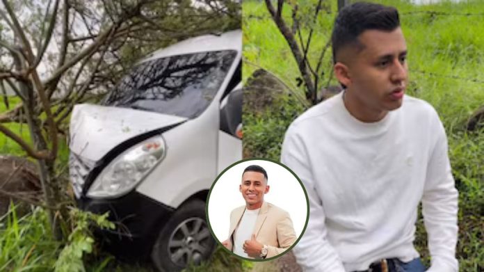 Cantante Sebastián Ayala resultó herido en accidente de tránsito; se encuentra fuera de peligro