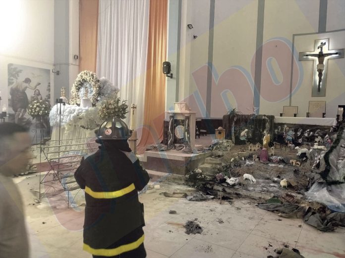 El templo se salvó de un incendio mayor