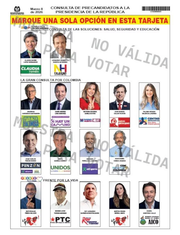 Definida ubicación de consultas y precandidatos presidenciales en la tarjeta electoral