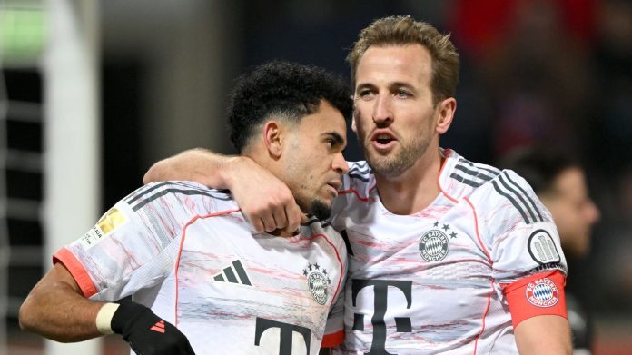 Luis Díaz y Kane lideran triunfo agónico del Bayern